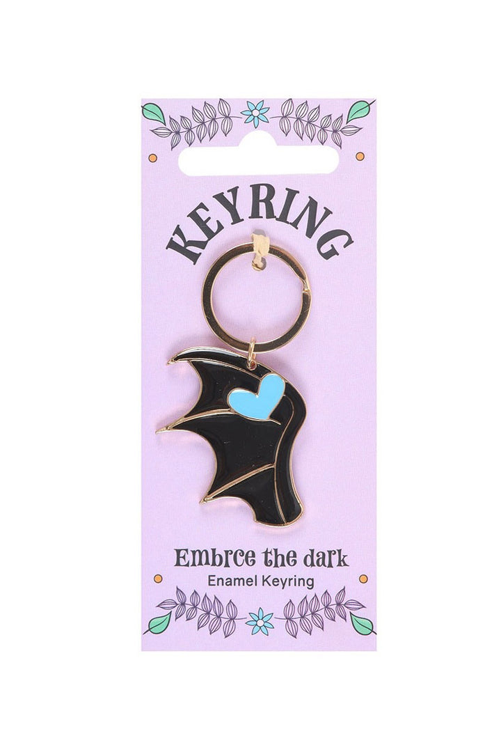black batwing keyring