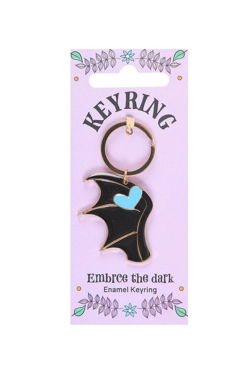 black batwing keyring