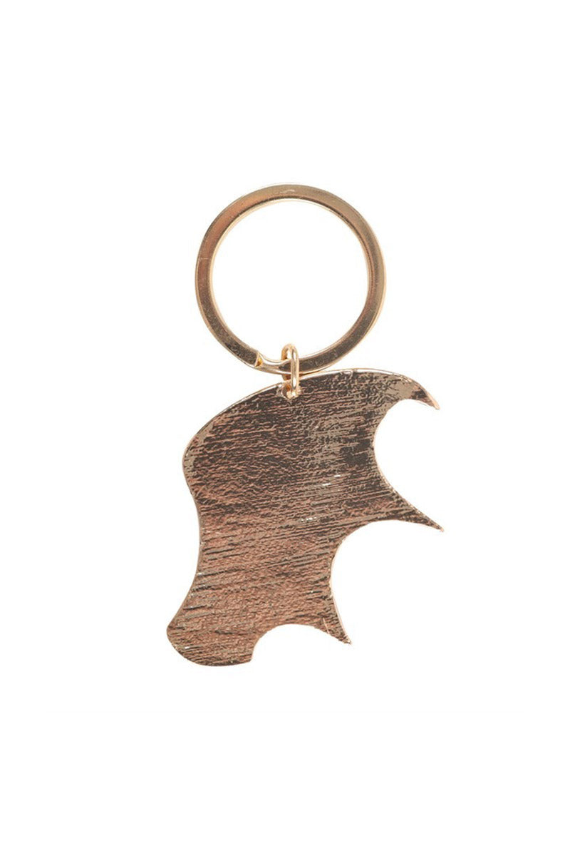 heart and black batwing keyring