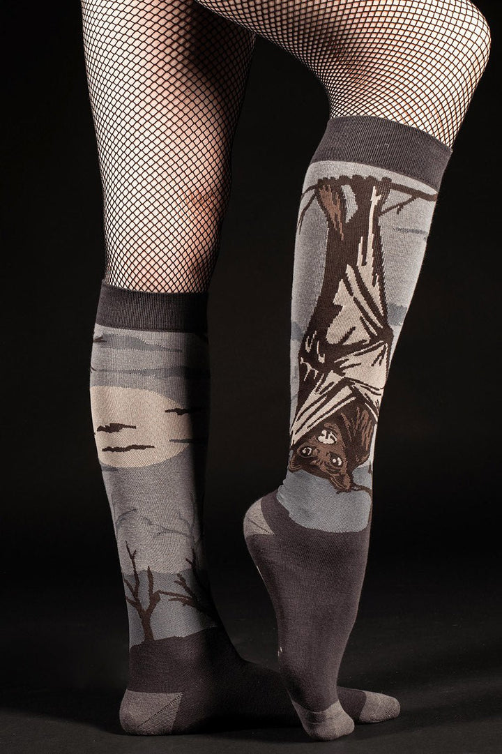 Bat Knee High Socks - socks & stockings - VampireFreaks - FootClothes