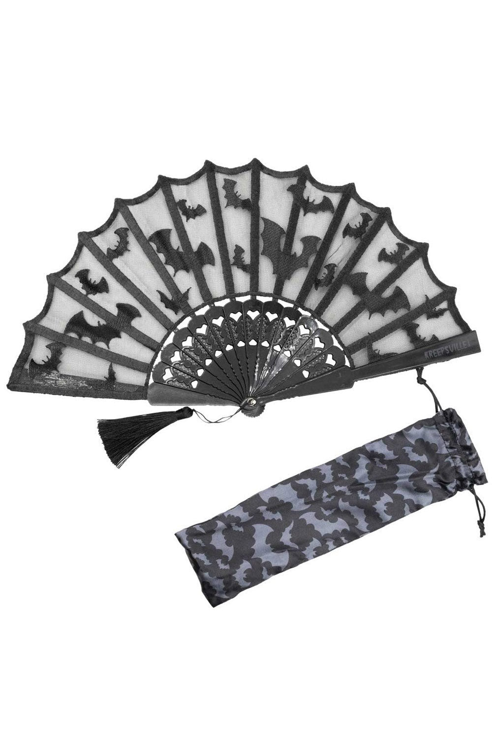 Bat Lace Hand Fan - VampireFreaks - Kreepsville