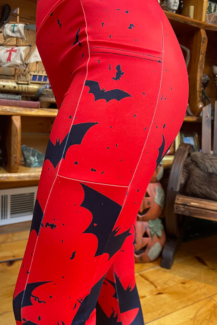 womens emo bat leggings plus size
