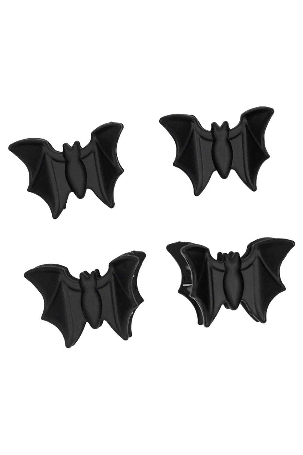 Bat Mini Claw Clip Set [BLACK] - hats & scarves & headwear - VampireFreaks - Kreepsville