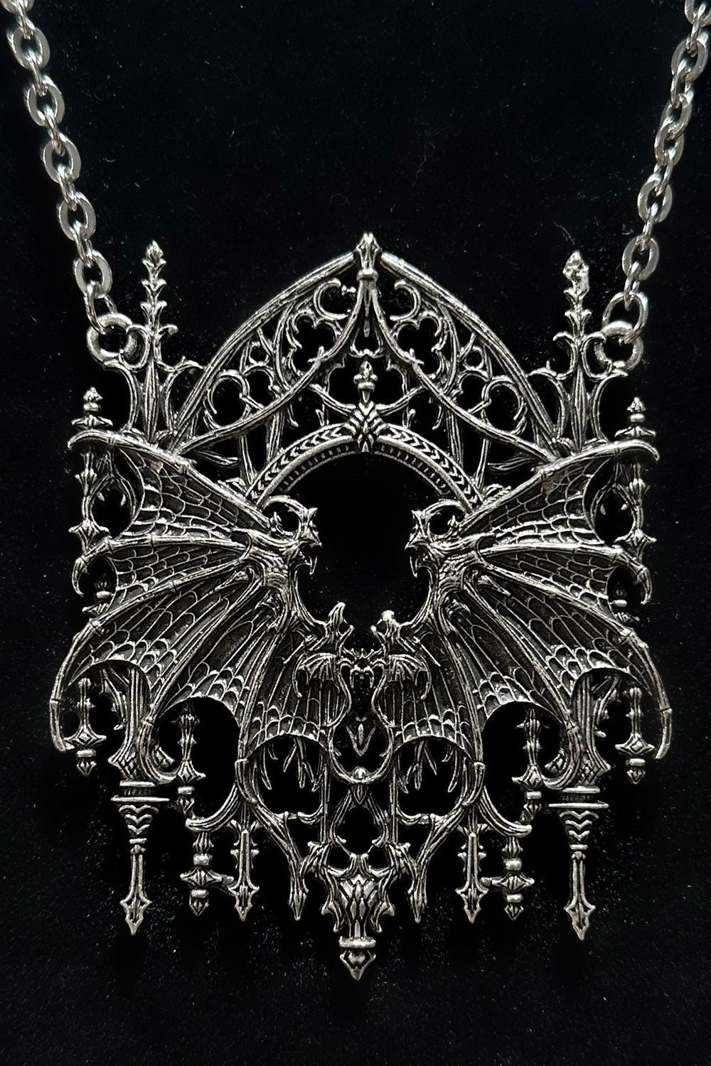 gothic gates pendant necklace