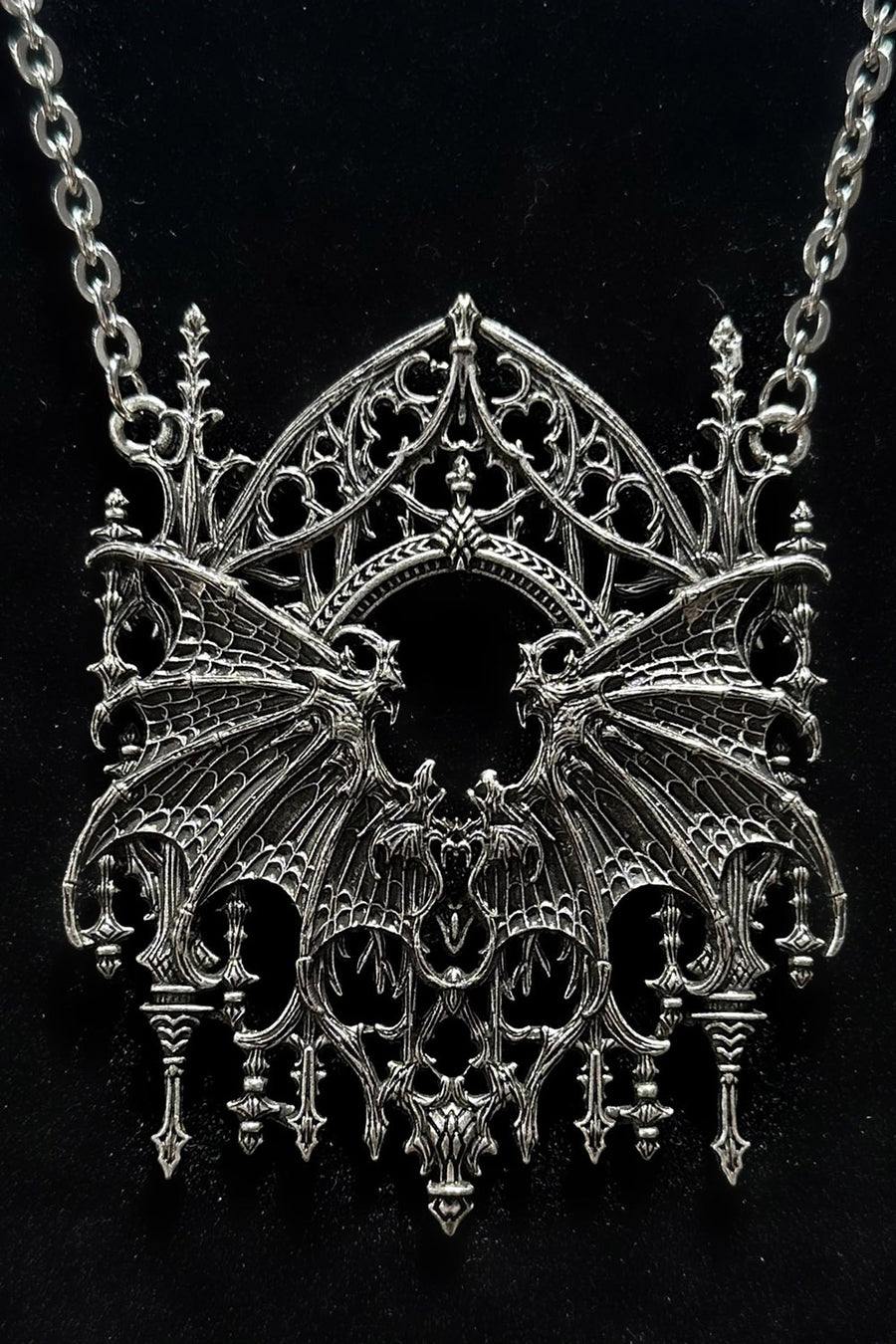 gothic gates pendant necklace