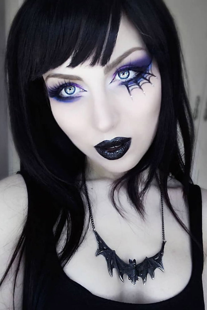 gothic distressed bat necklace by alchemy