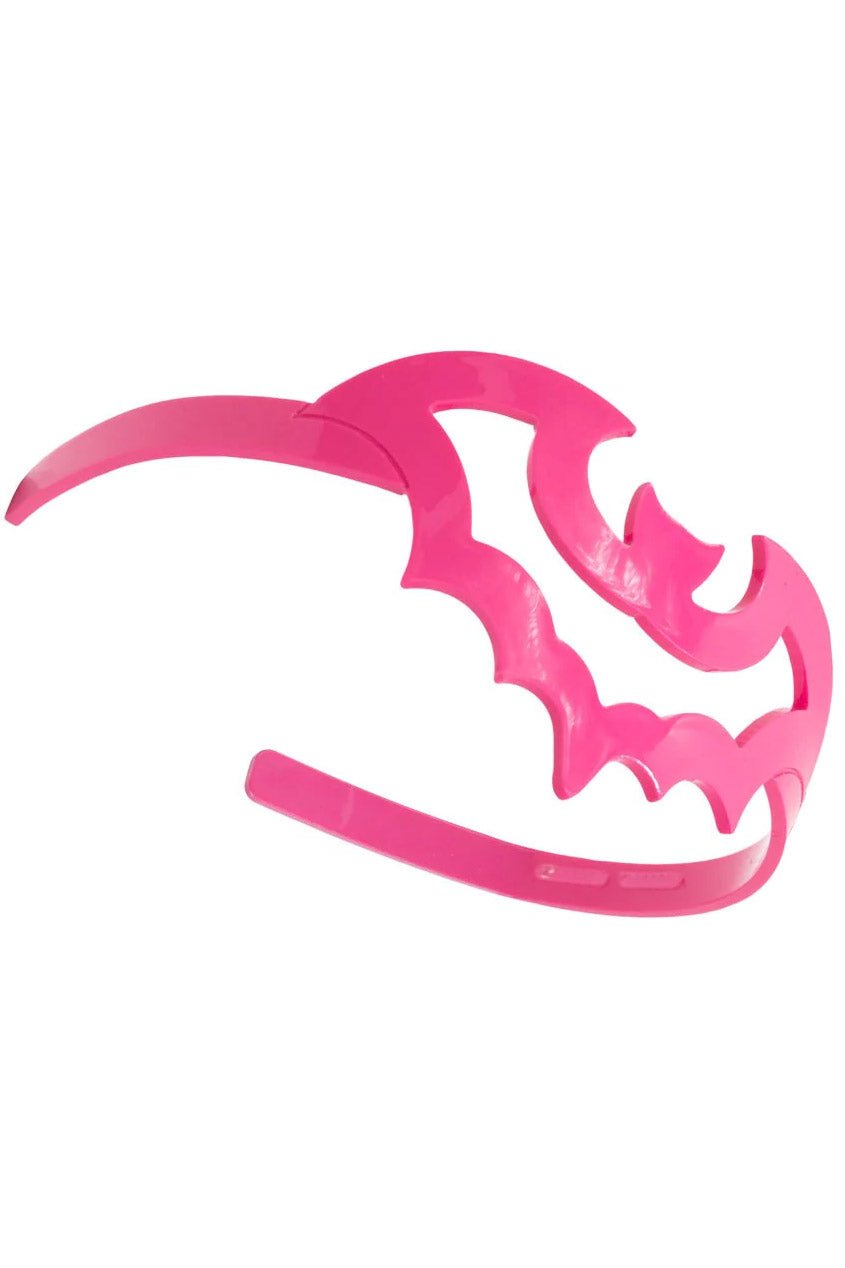 Bat Outline Headband [PINK] - hats & scarves & headwear - VampireFreaks - Kreepsville