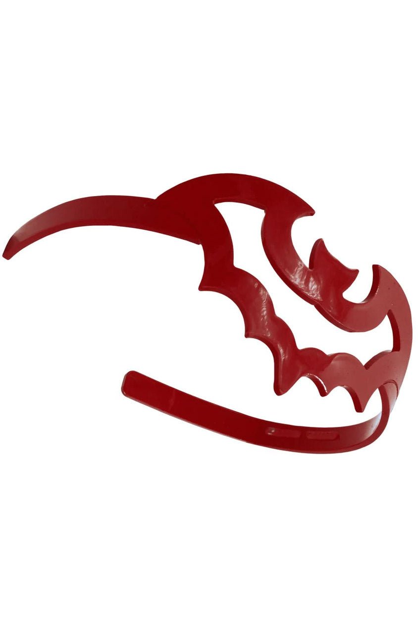 Bat Outline Headband [RED] - hats & scarves & headwear - VampireFreaks - Kreepsville