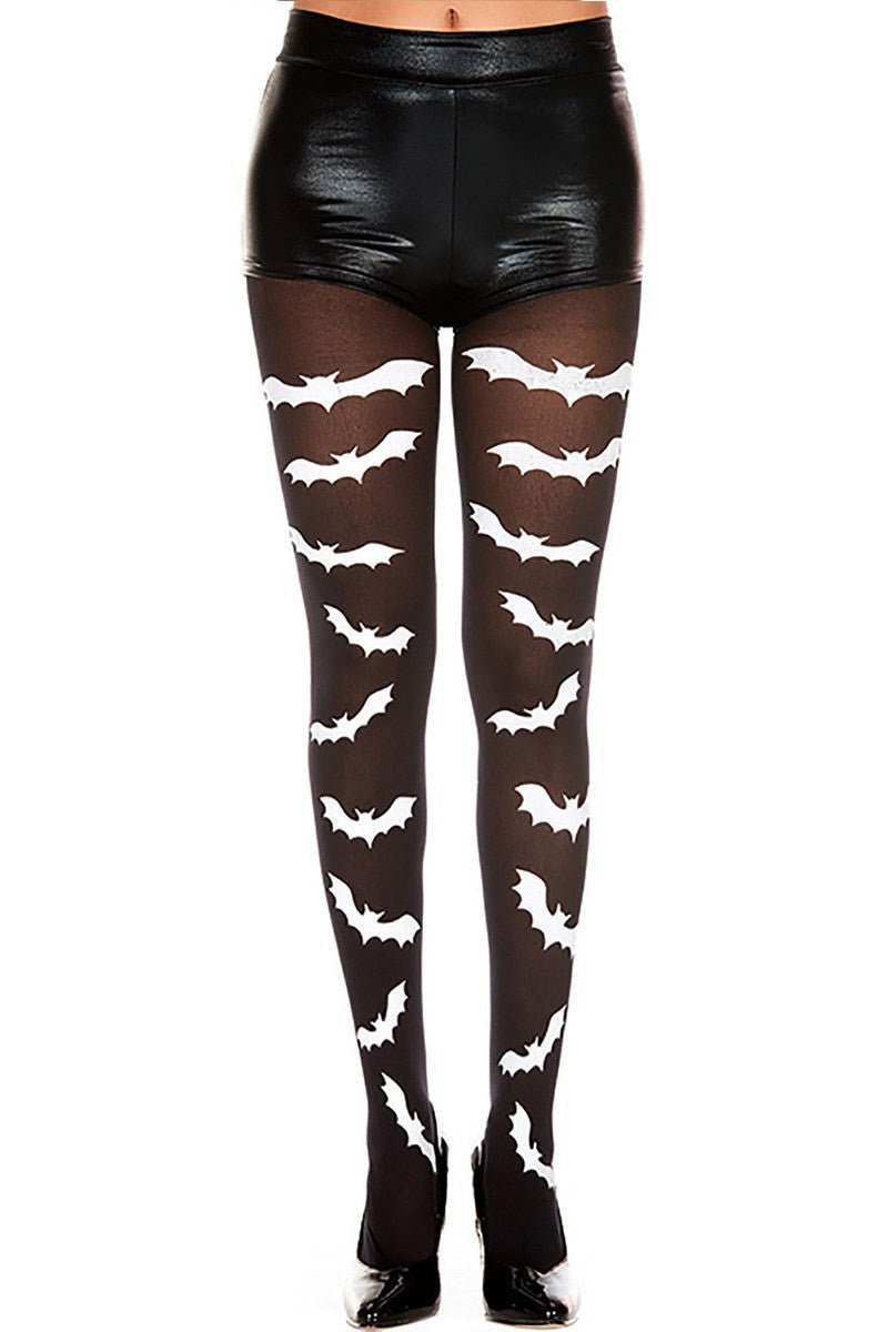 Bat Pattern Tights - socks & stockings - VampireFreaks - Music Legs