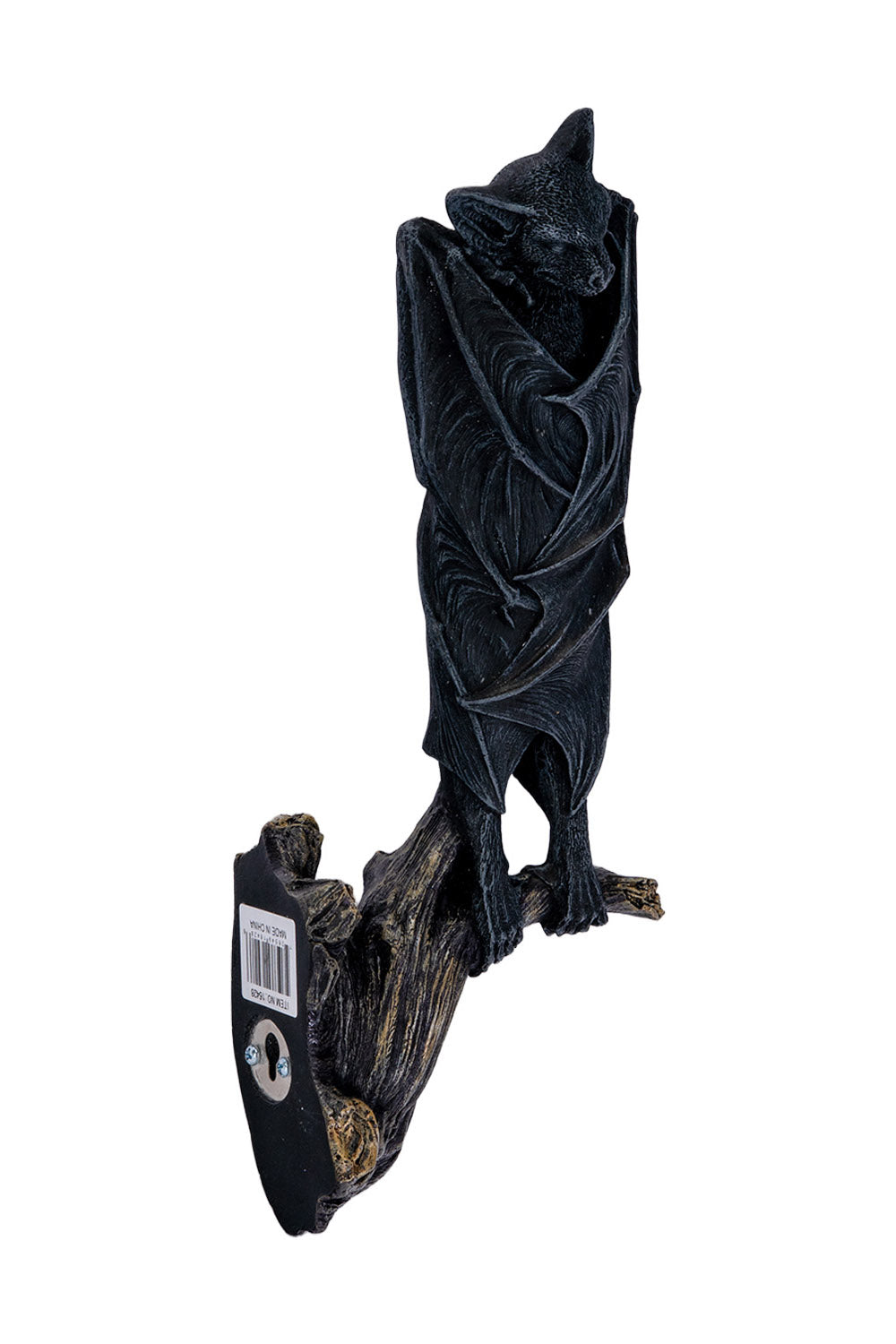 bat sleeping upside down statue