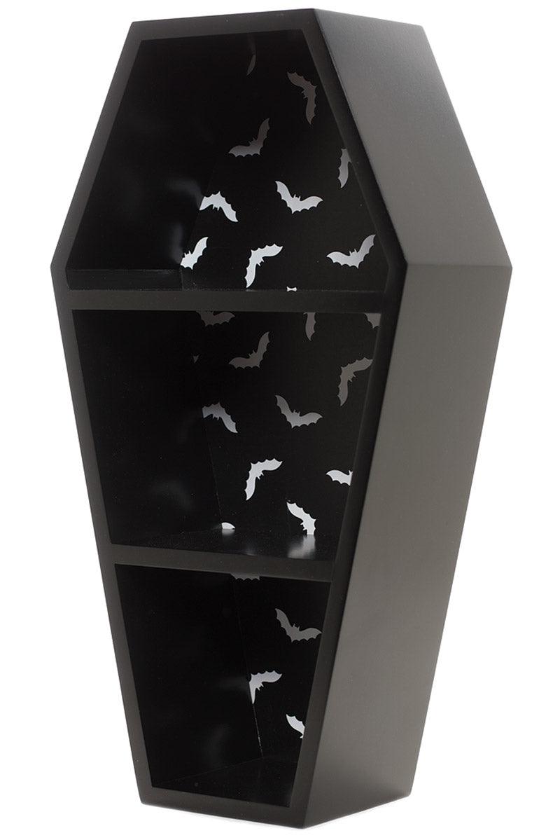 Bat Print Coffin Shelf - housewares - VampireFreaks - Sourpuss