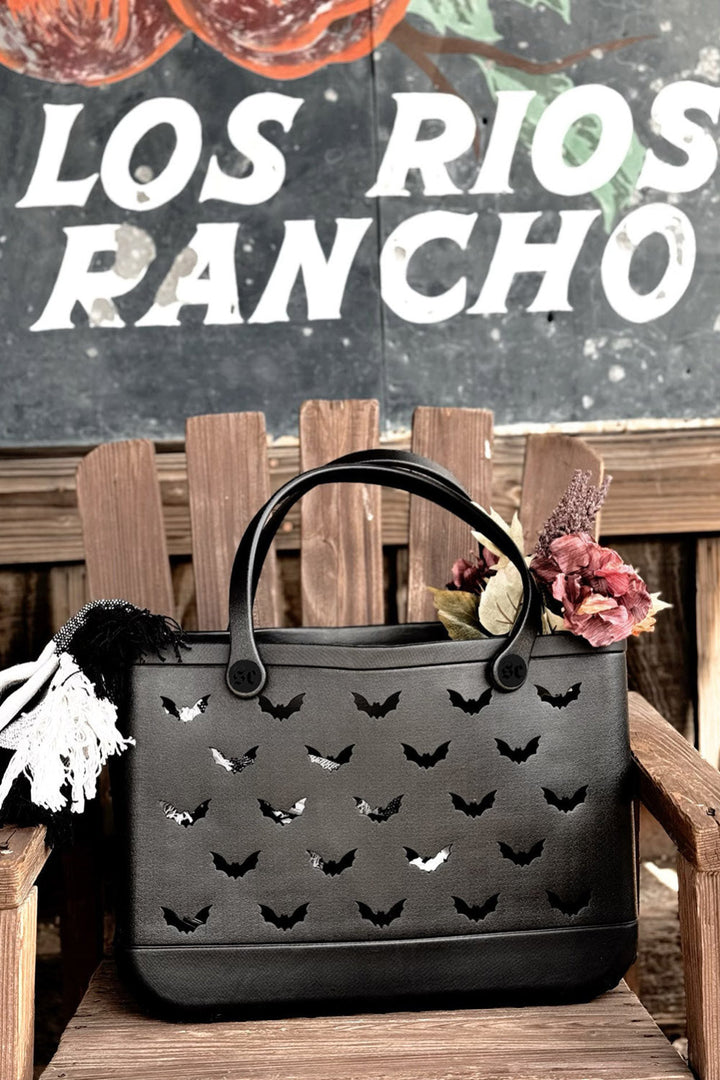 gothic bat beach tote