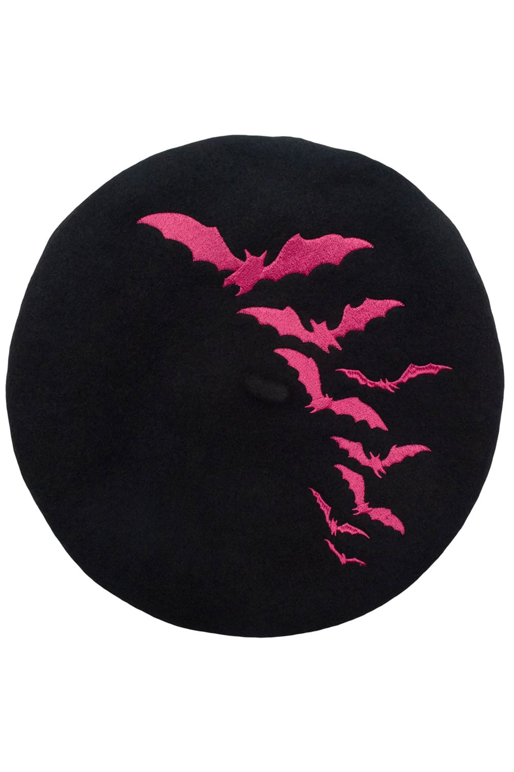 Bat Repeat Beret Hat [PINK] - hats & scarves & headwear - VampireFreaks - Kreepsville