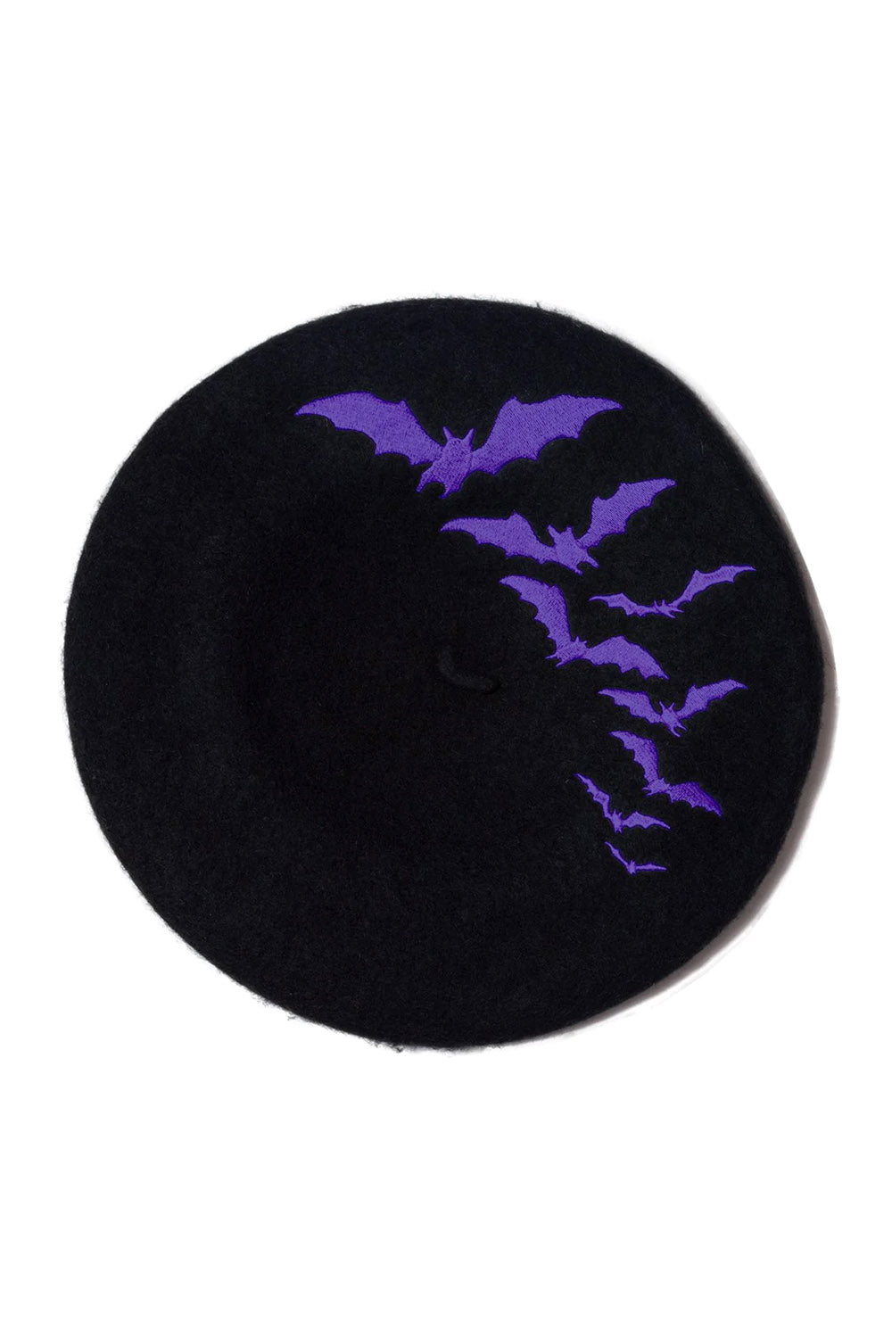 Bat Repeat Beret Hat [PURPLE] - hats & scarves & headwear - VampireFreaks - Kreepsville