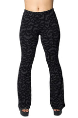 Bat Repeat Flare Leggings - womens bottoms - VampireFreaks - Kreepsville