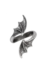 bat wing pewter ring