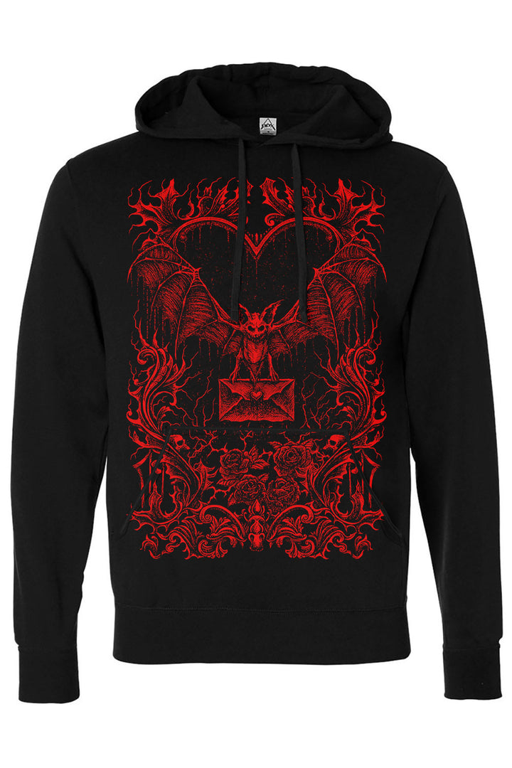 romantic goth vampire bat hoodie