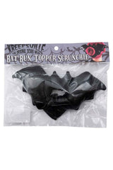 creepy cute black bat scrunchie hair tie accessory