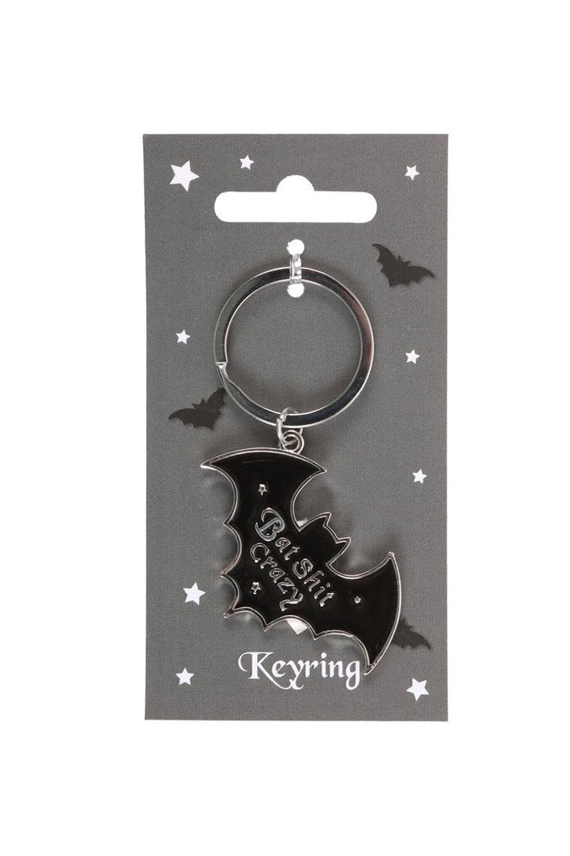 Bat - Shaped Bat Shit Crazy Keyring - toys - VampireFreaks - Something Different