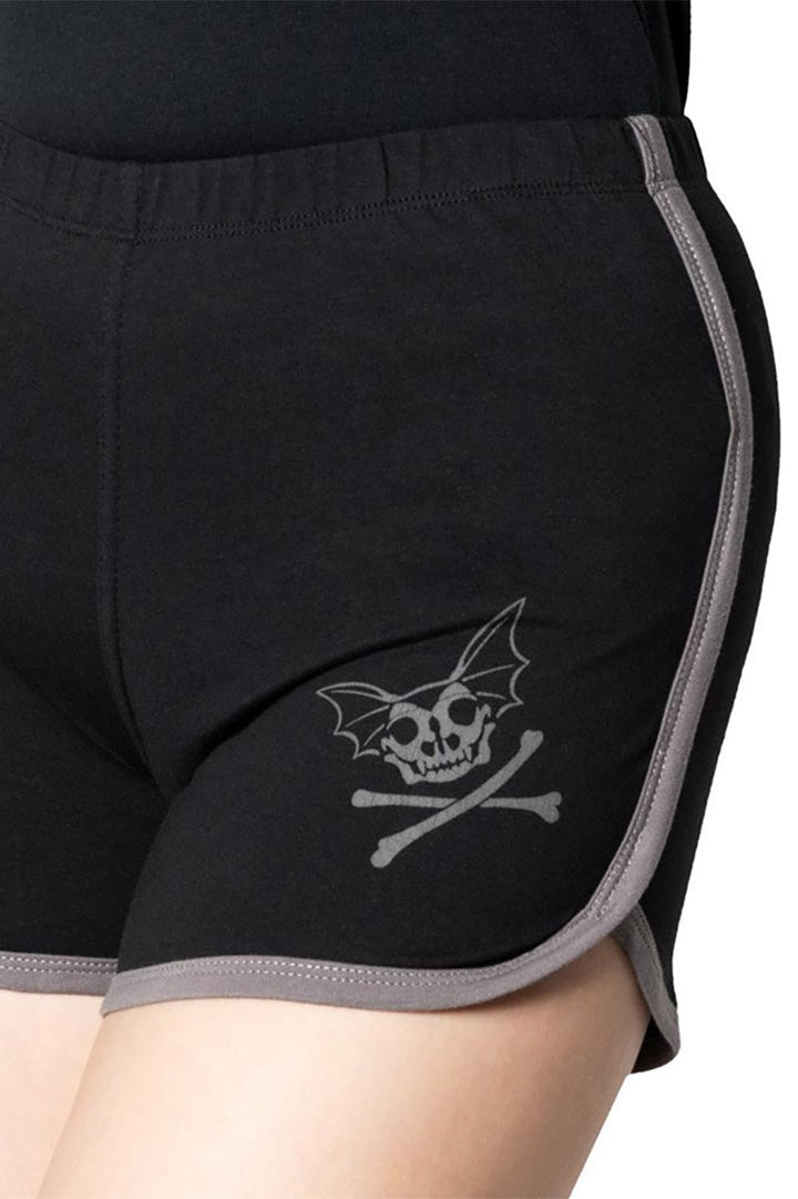 black cotton short emo shorts by kreepsville