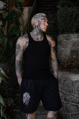 mens gothic gym shorts