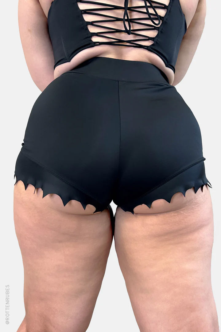 goth swim shorts for women