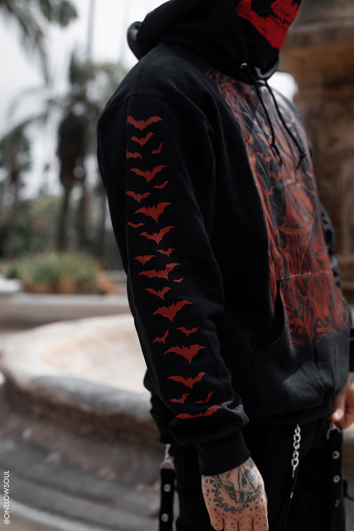 Bat Cave Hoodie [BLOOD RED] [Zipper or Pullover]