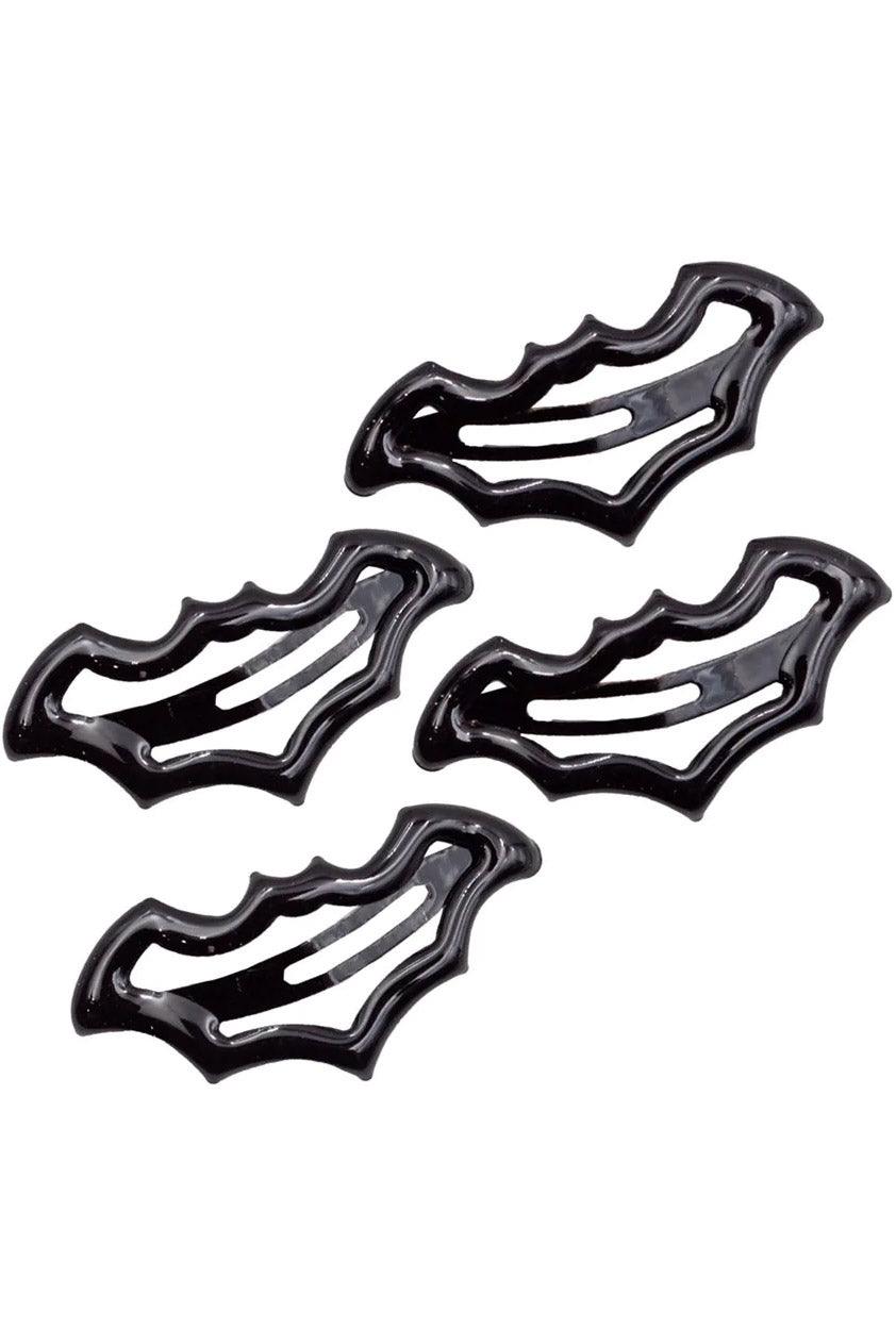 Bat Snap Hair Clips [BLACK] - hats & scarves & headwear - VampireFreaks - Kreepsville