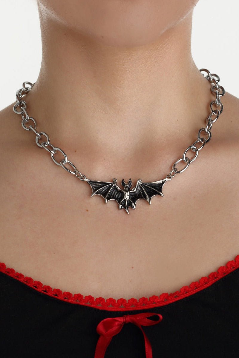 Bat Thick Chain Necklace - jewelry - VampireFreaks - Rock Rebel