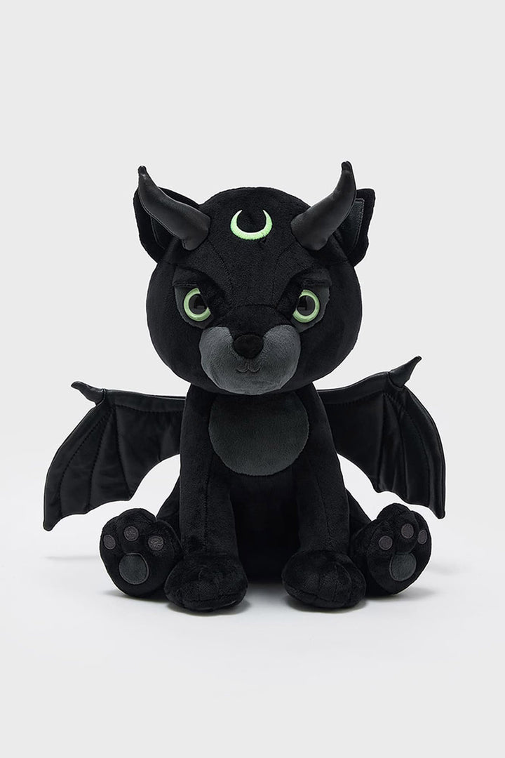 cute black bear with batwing plush toy