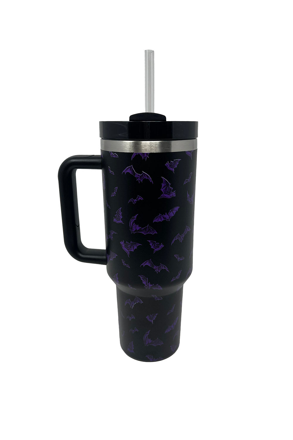 emo purple bat stainless steel travel cup