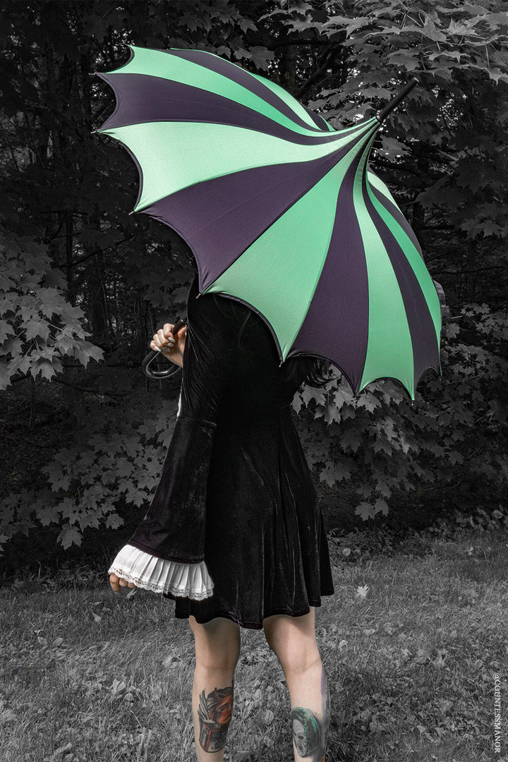 wicked witch green and black umbrella