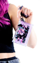 Liquid Glitter Tiny Wallet [Nocturnal Hearts - CLEAR]