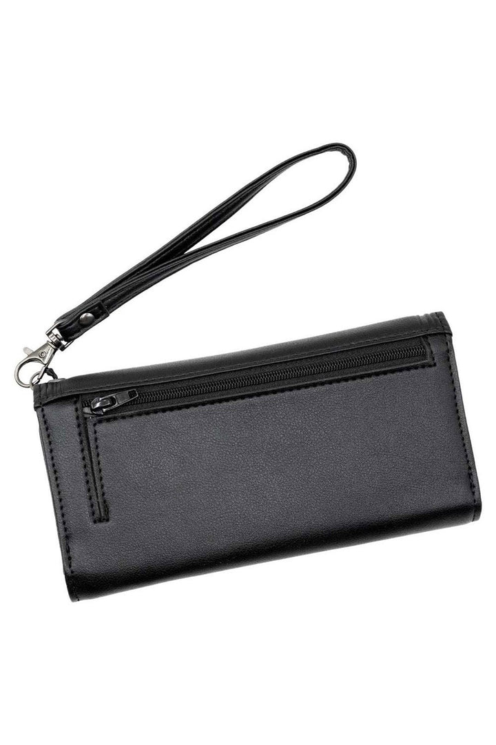 long batwing wallet with zipper purse