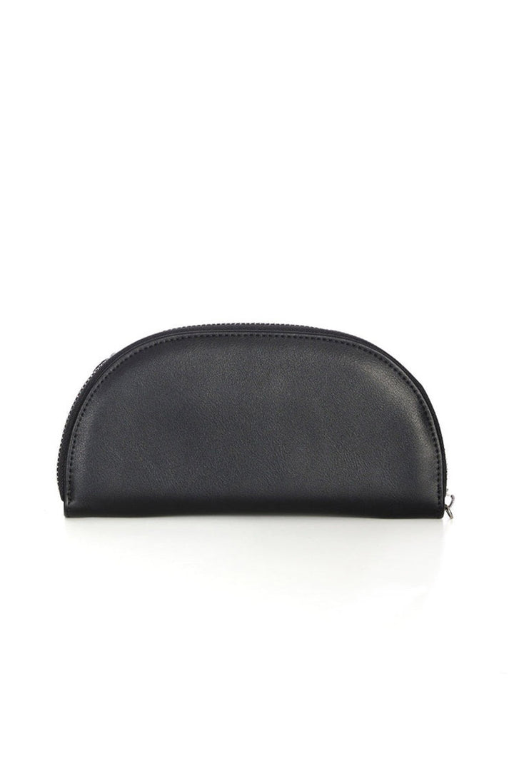 vegan leather black arch wallet