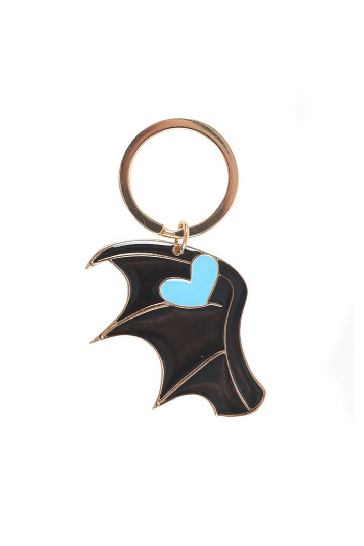 kawaii black batwing keyring