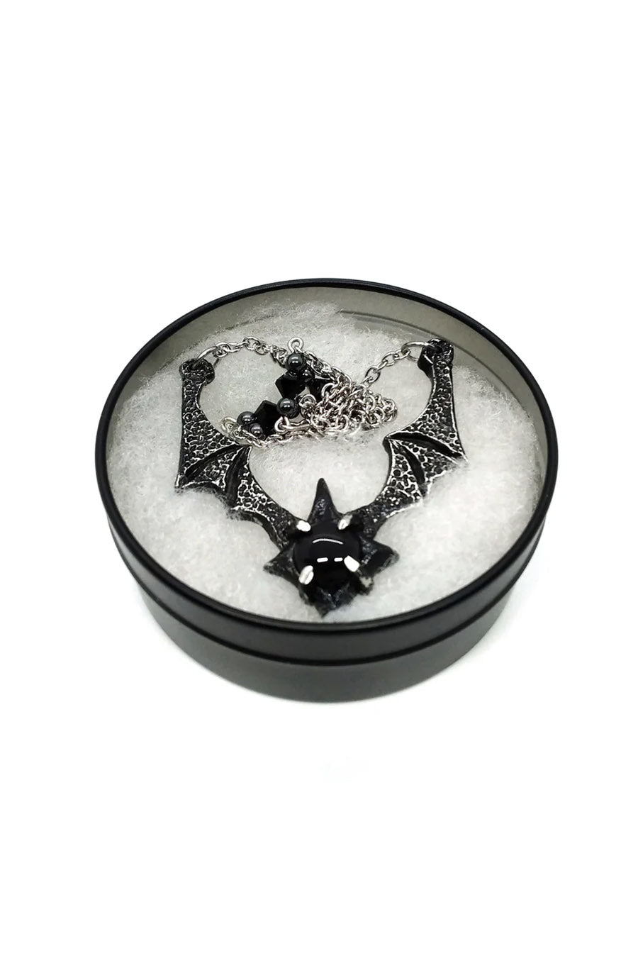 Bat Wing Necklace [Oynx] - jewelry - VampireFreaks - Junkyard Bat