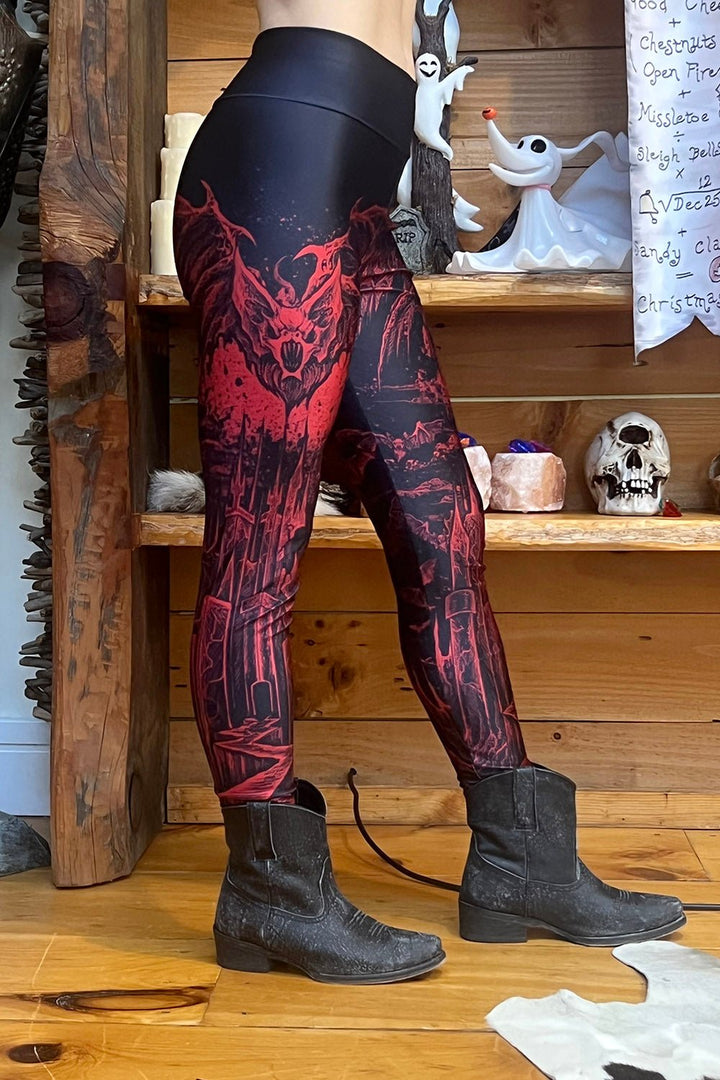 Bathory's Blood Castle Leggings - womens bottoms - VampireFreaks - VampireFreaks