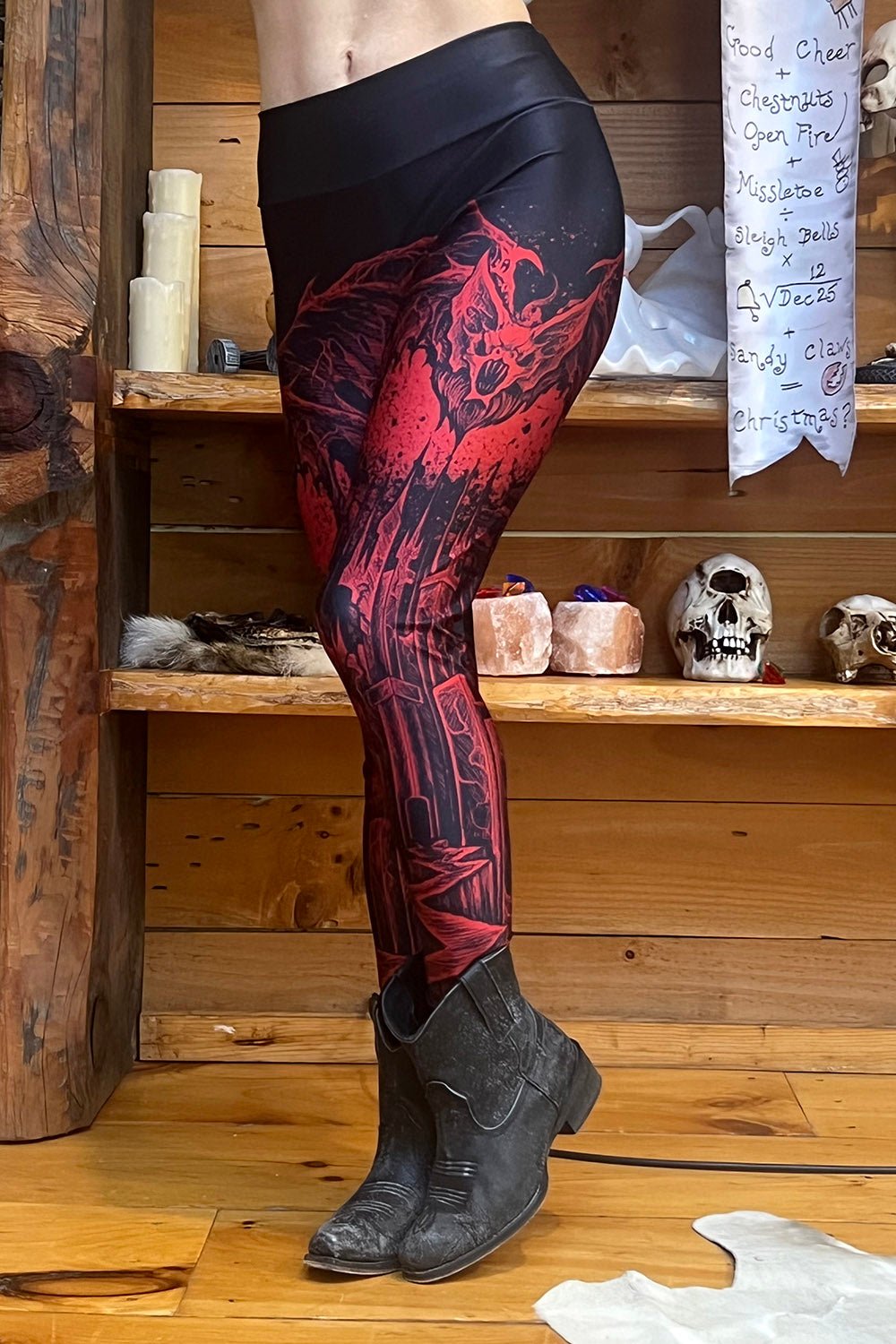 Bathory's Blood Castle Leggings - womens bottoms - VampireFreaks - VampireFreaks