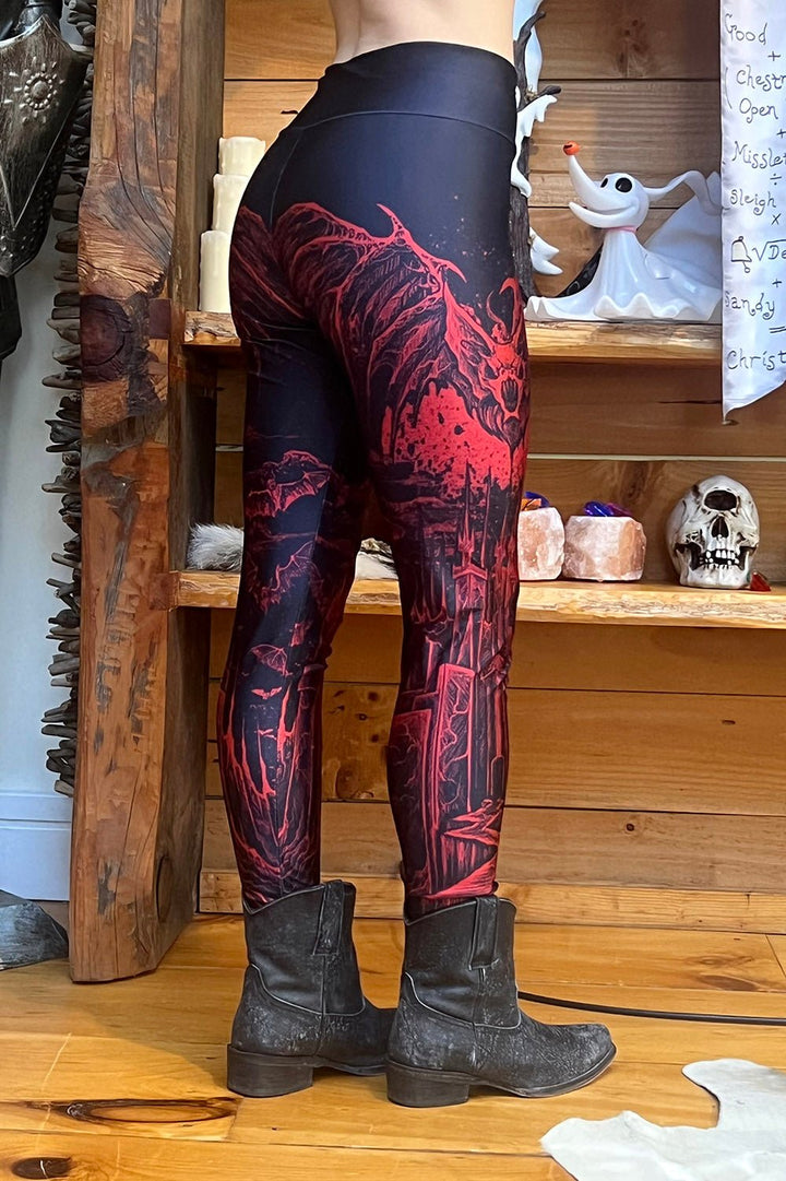 Bathory's Blood Castle Leggings - womens bottoms - VampireFreaks - VampireFreaks