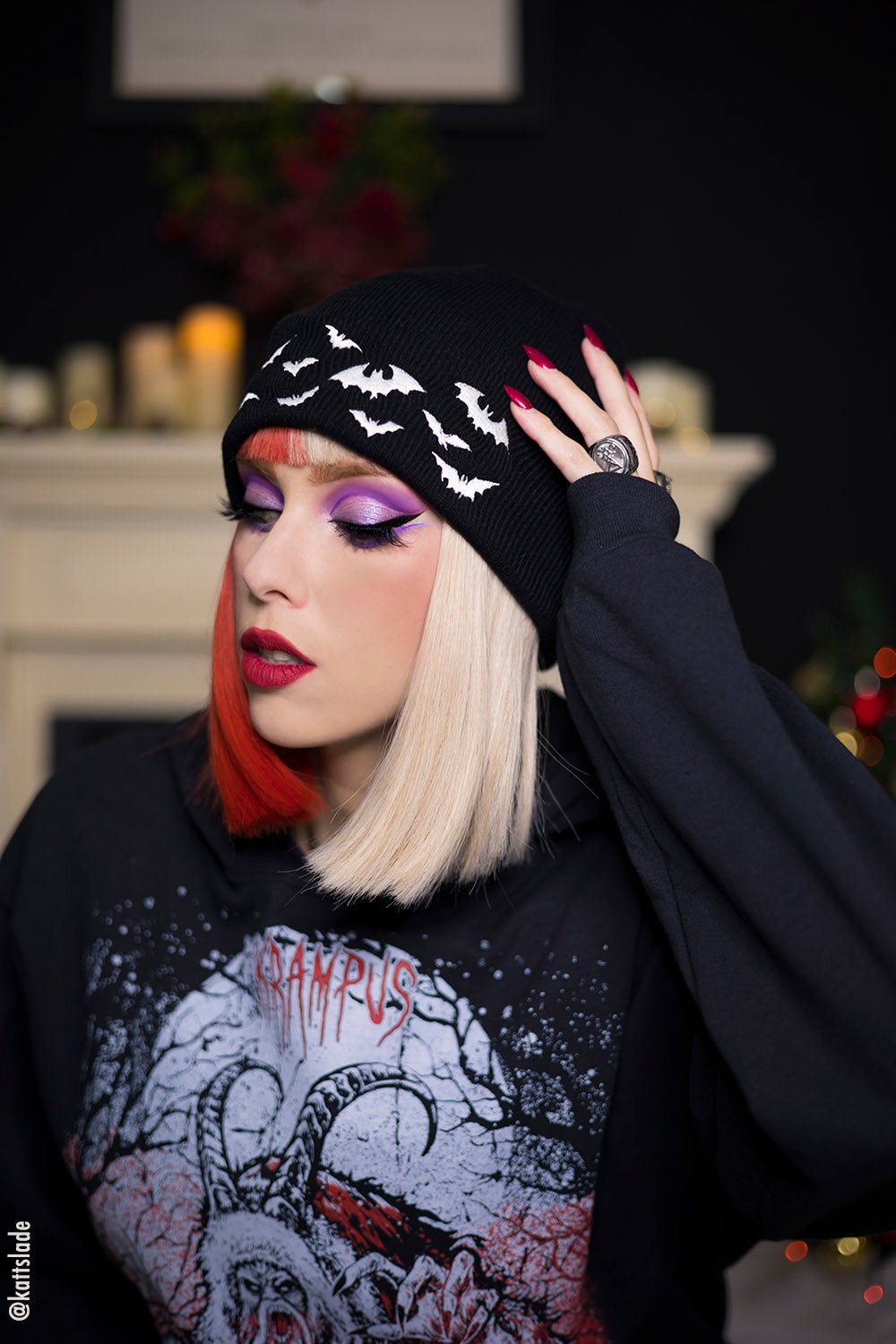 Bats Beanie - hats & scarves & headwear - VampireFreaks - VampireFreaks