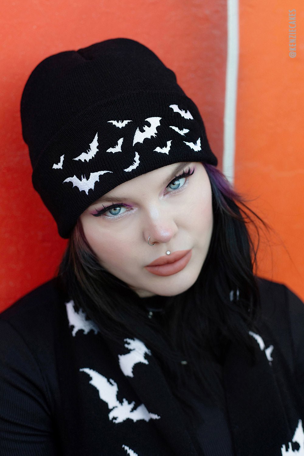 Bats Beanie - hats & scarves & headwear - VampireFreaks - VampireFreaks