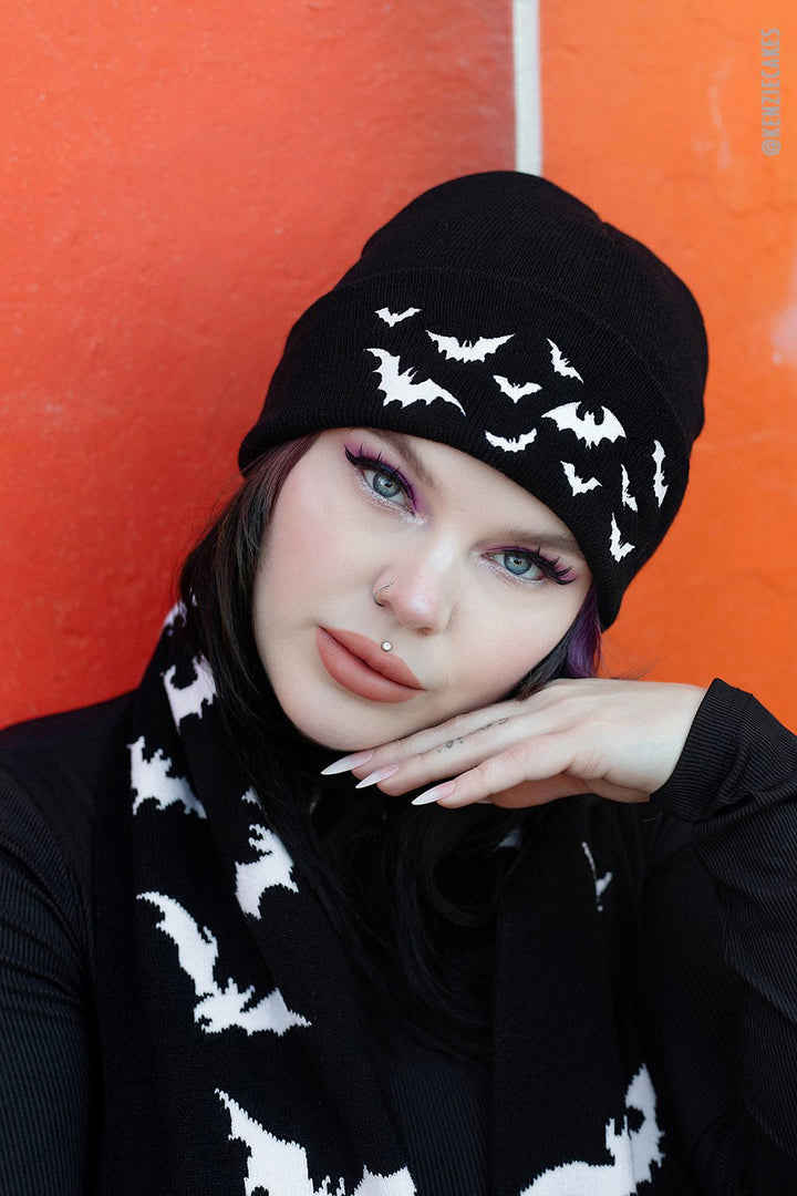 Bats Beanie - hats & scarves & headwear - VampireFreaks - VampireFreaks