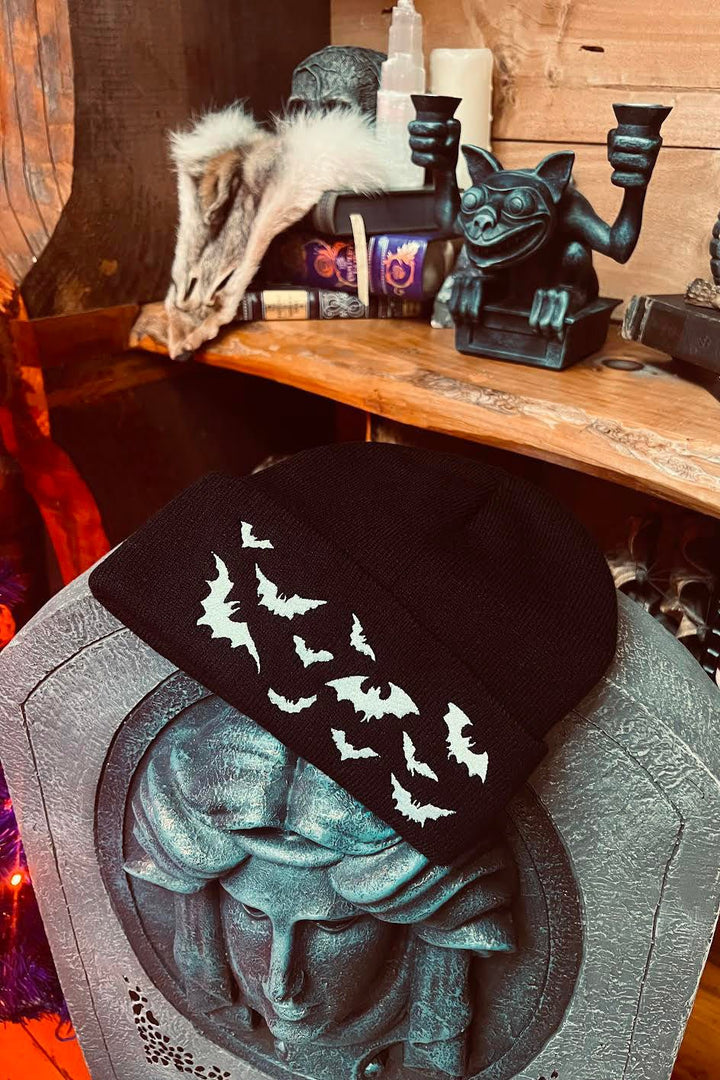 Bats Beanie - hats & scarves & headwear - VampireFreaks - VampireFreaks