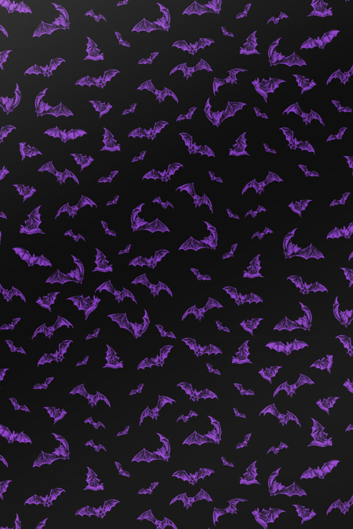 black and purple gothic bat wrapping paper