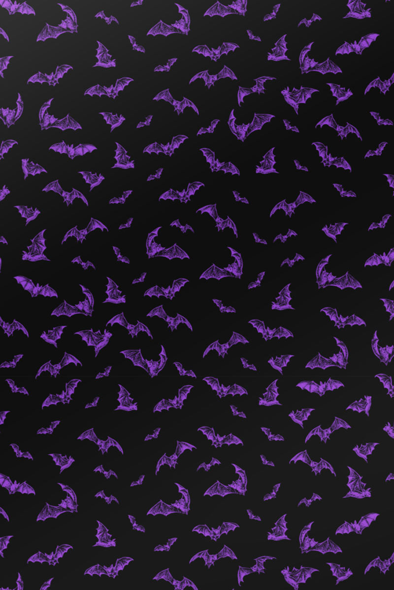 black and purple gothic bat wrapping paper