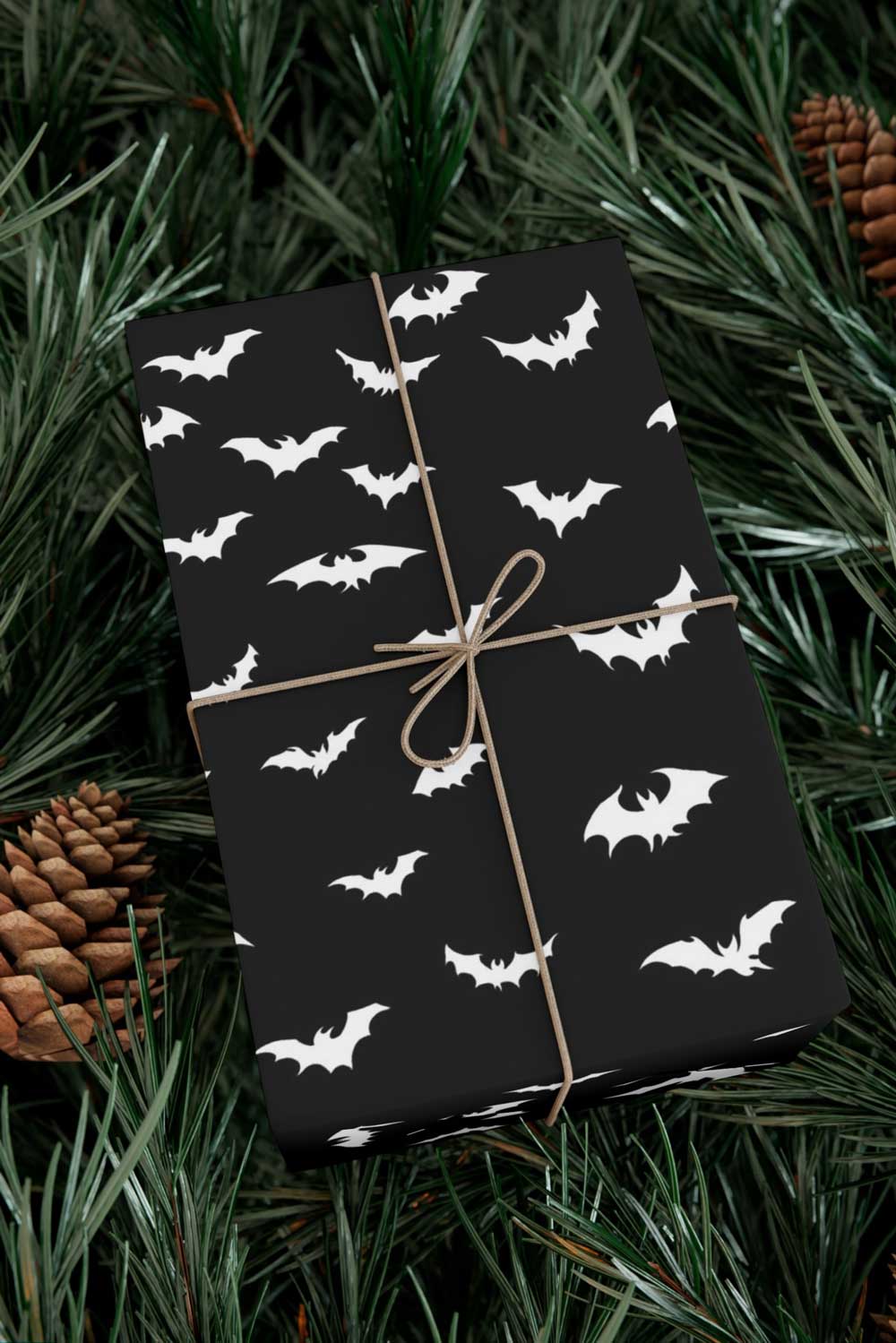 gothic christmas git wrapping paper