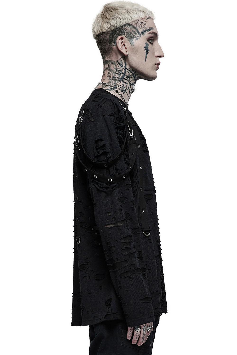 Battleworn Distressed Top - mens tops - VampireFreaks - Punk Rave