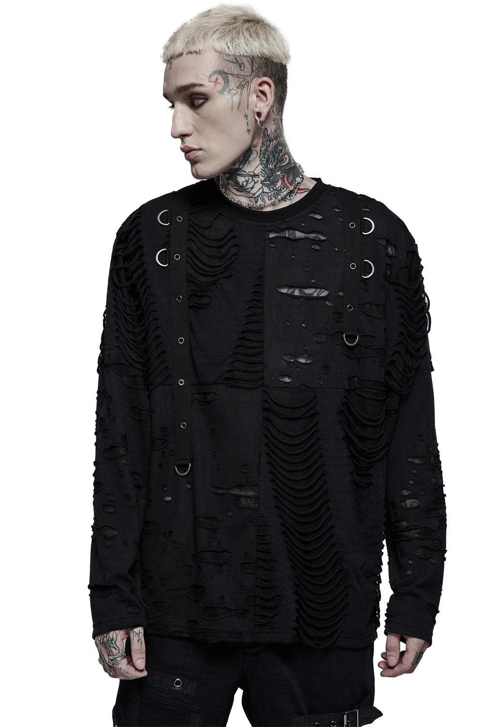 Battleworn Distressed Top - mens tops - VampireFreaks - Punk Rave