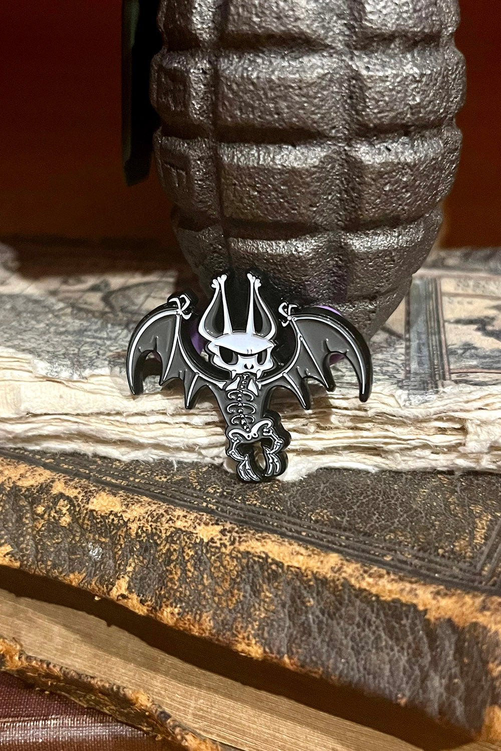 Batty Bones Enamel Pin - pins & patches - VampireFreaks - VampireFreaks